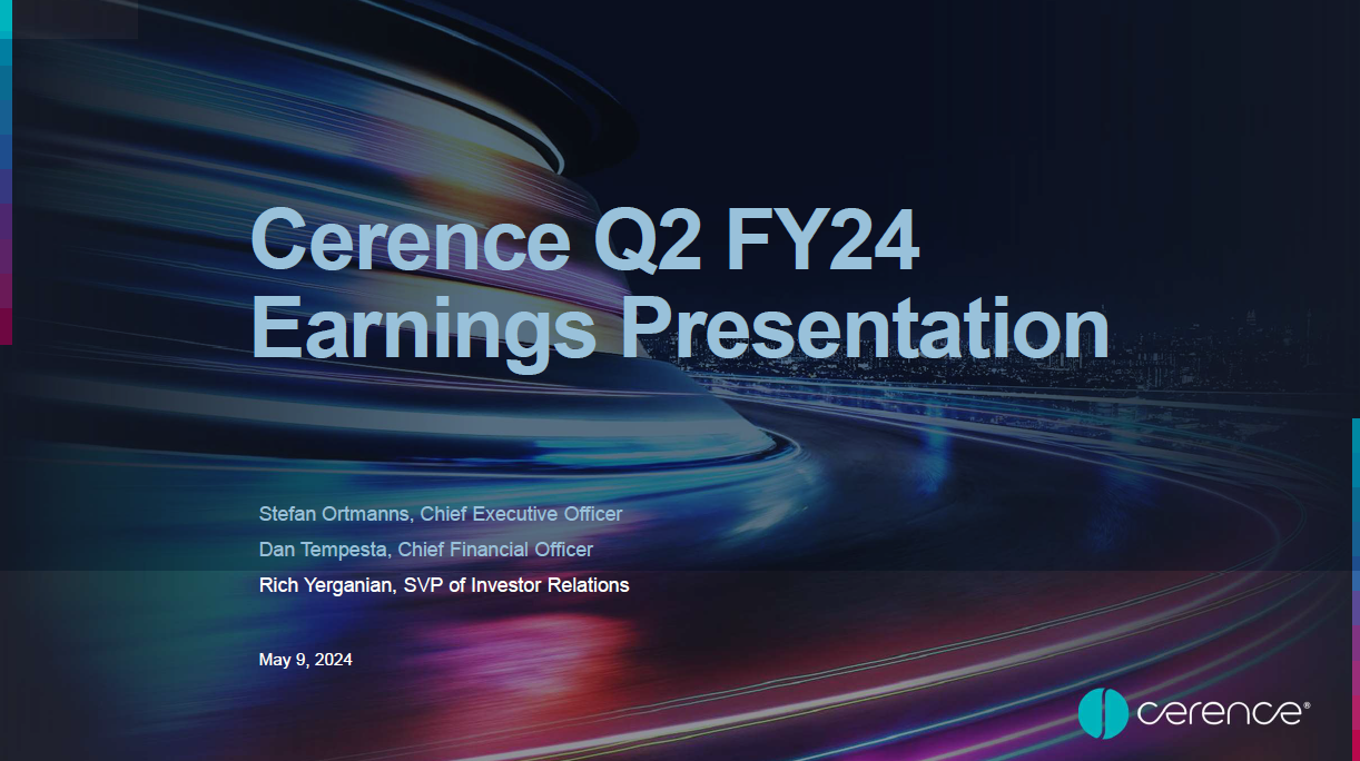 Cerence Q2FY2024 Earnings Presentation